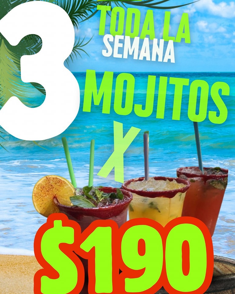 Promoción de tres mojitos