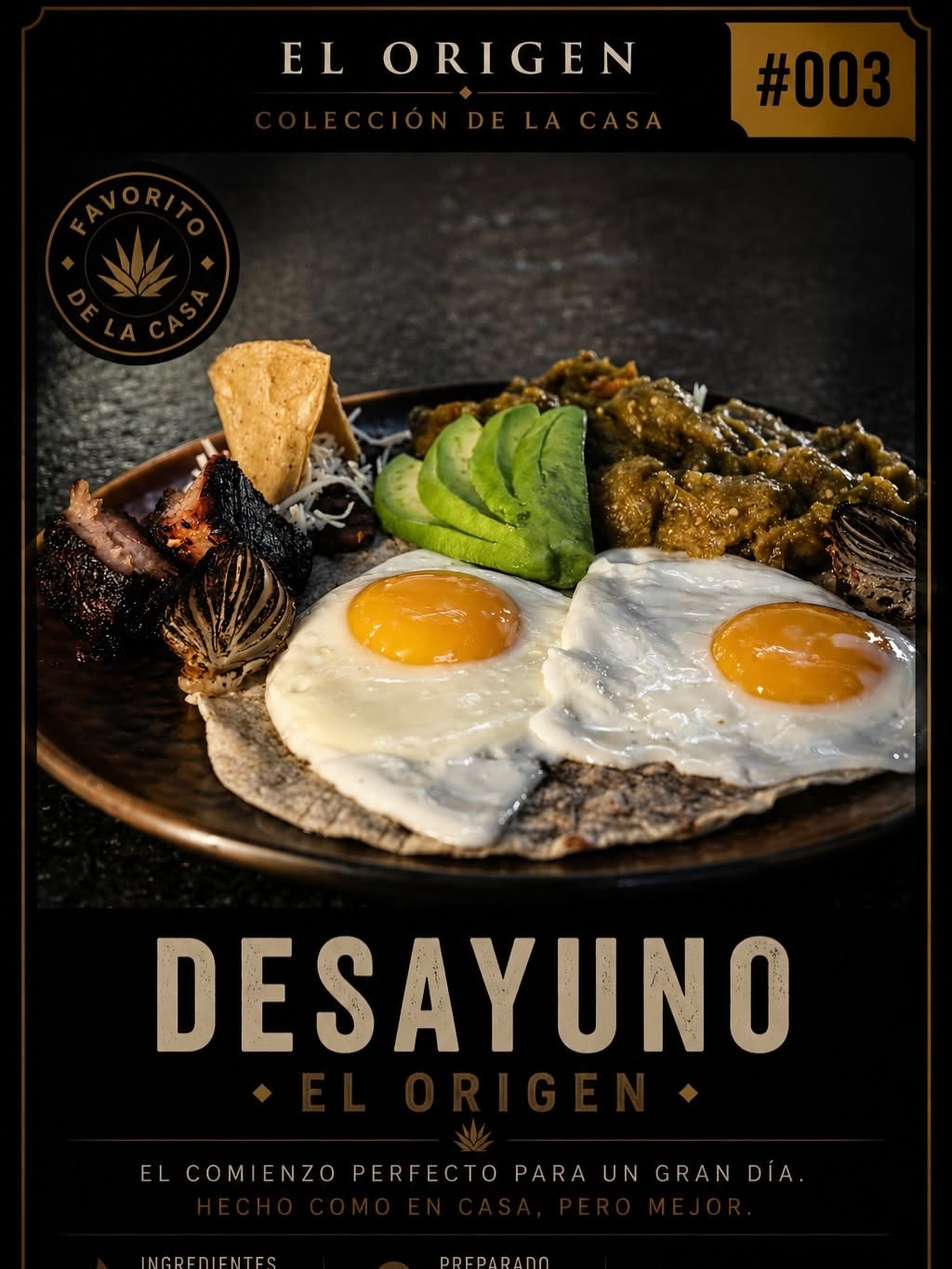 Desayuno de la colección de El Origen