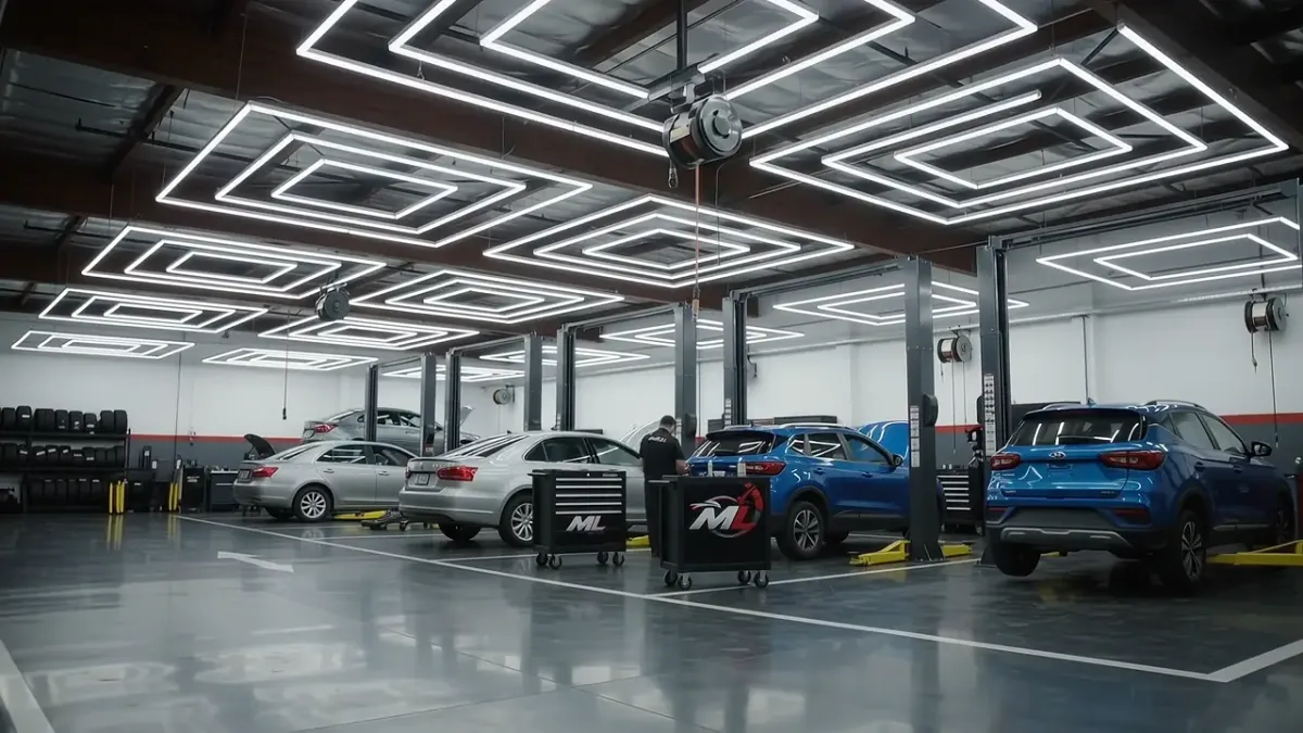 Vehículo y área de trabajo de la demostración MotorLab