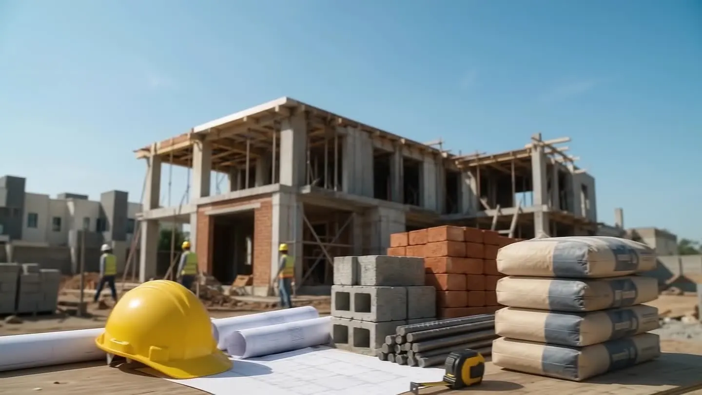 Materiales para construcción frente a una obra, fotograma del video proporcionado por el dueño