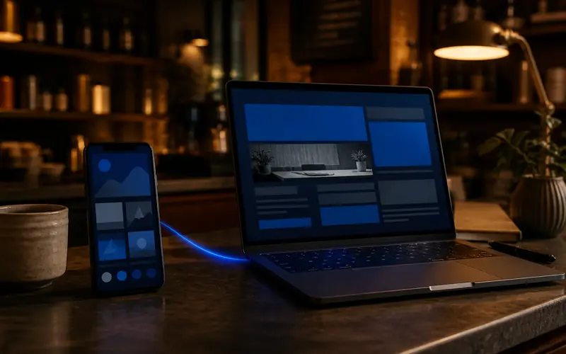 Página web y celular como canales complementarios para un negocio